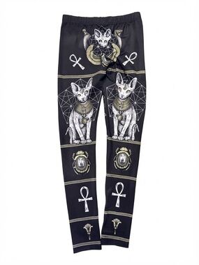 Restyle Egyptian Cat Print Leggings size Medium
